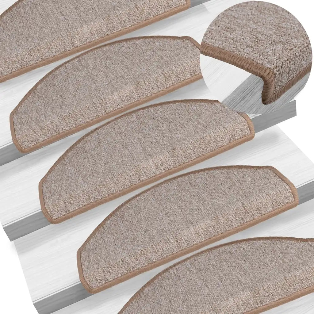 Tappetini per Scale 30 pz Marrone Chiaro 65x24x4 cm
