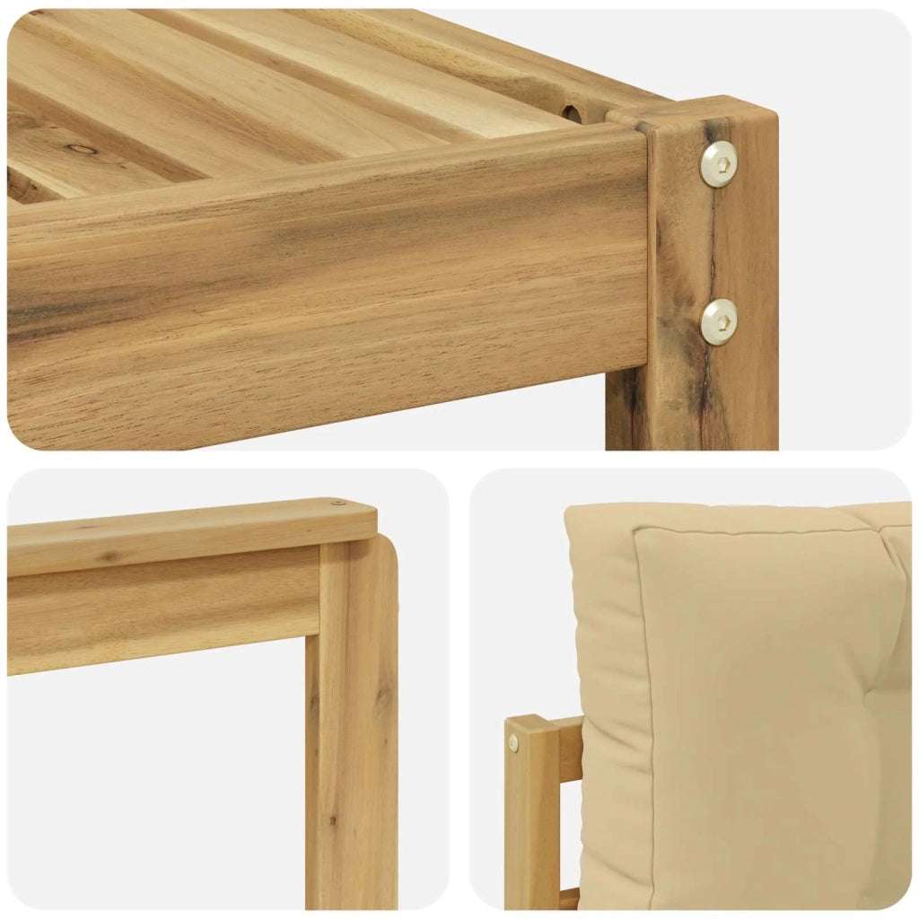 Set di divani da esterno 6 pz Bianco e Beige 3386822