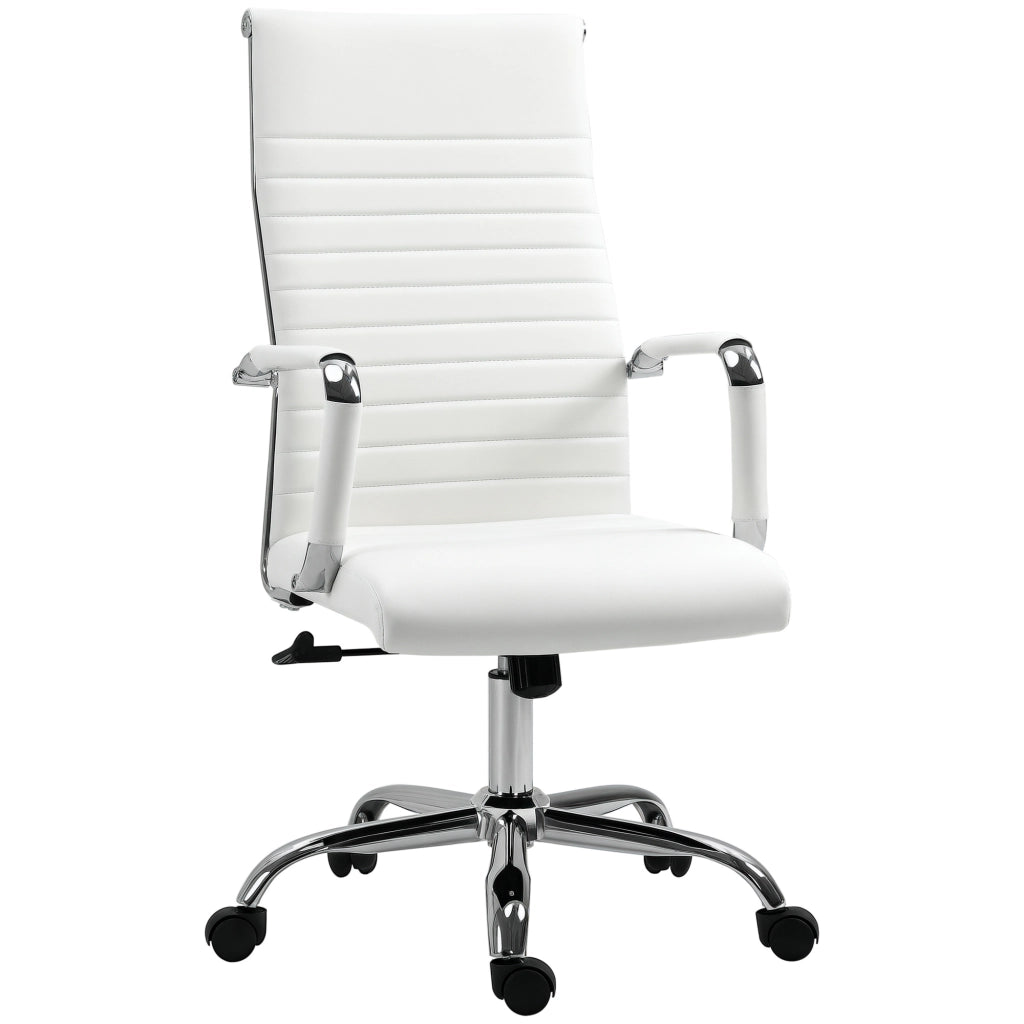 Sedia da ufficio ergonomica con braccioli ¨C zephmum ¨C regolabile in altezza, imbottita, bianco