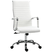 Sedia da ufficio ergonomica con braccioli ¨C zephmum ¨C regolabile in altezza, imbottita, bianco