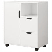 Armadio verticale, supporto per stampante, tavolino, scaffale moderno, 3 ripiani, 60 cm
