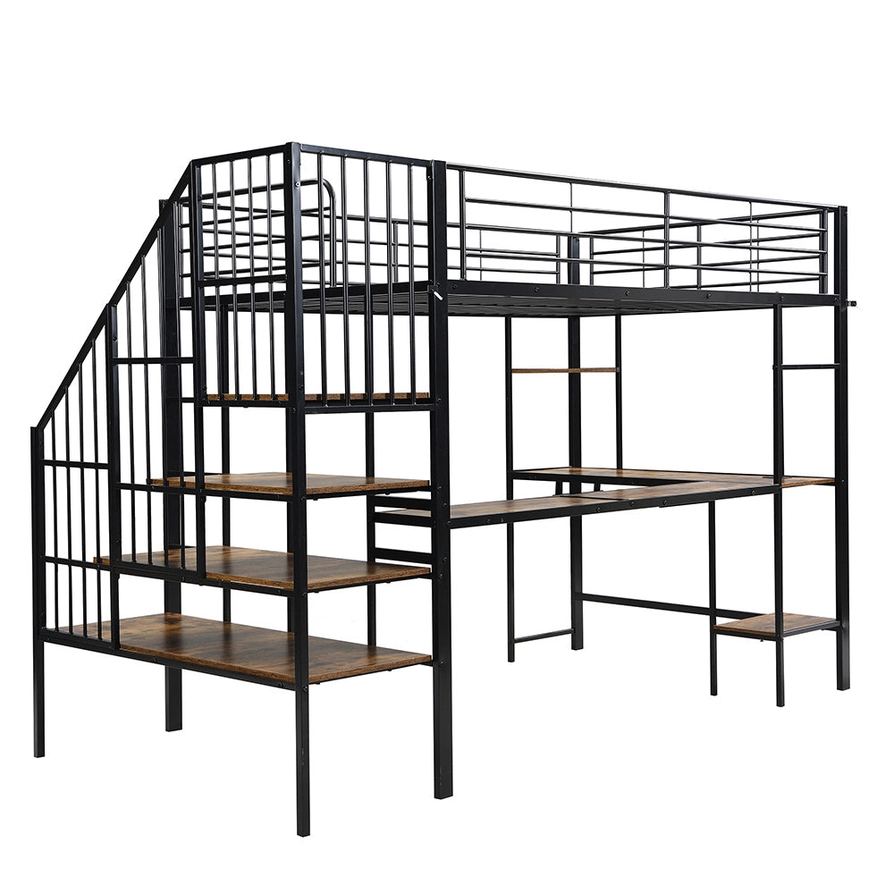 Letto a castello - Xylo - 120x200 cm nero con scrivania