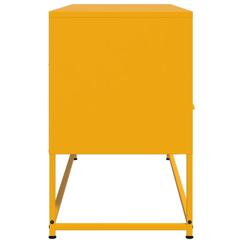 vidaXL Mobile TV Giallo Senape 100,5x39x60,5 cm in Acciaio