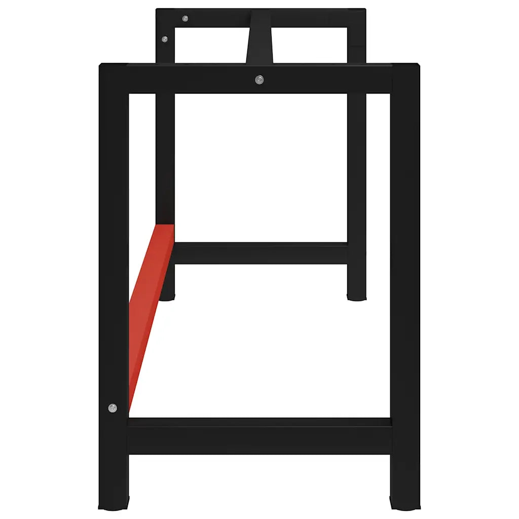 Telaio per Banco da Lavoro in Metallo 150x57x79 cm Nero e Rosso CFW4480472
