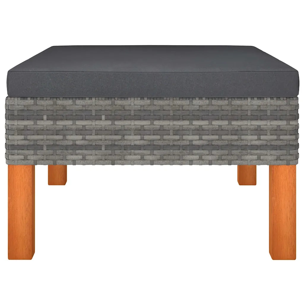 Salotto da Giardino-Set di Divani da Giardino 3 pz Polyrattan Massello di Eucalipto