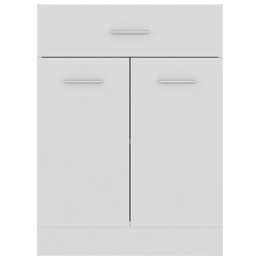 Mobiletto da cucina moderno in stile scandinavo con cassetti pratico contenitore 60 x 46 x 81 cm legno composito bianco 02_0047663