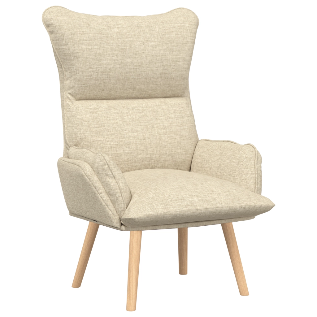 Poltrona Rilassante vitaXL in Tessuto Crema
