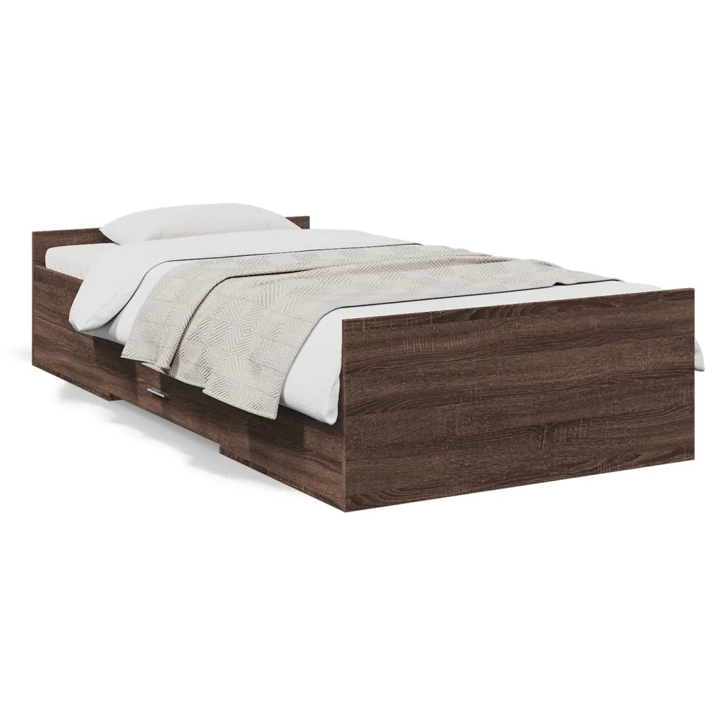Giroletto Cassetti Rovere Marrone 75x190 cm Legno Multistrato 3280355