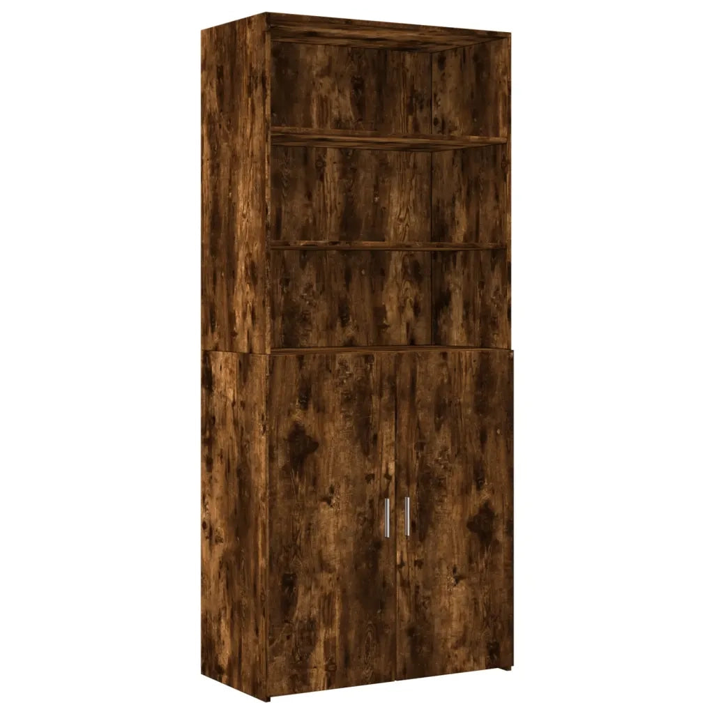 vidaXL Armadietto Rovere Fumo 80x42,5x225 cm in Truciolato