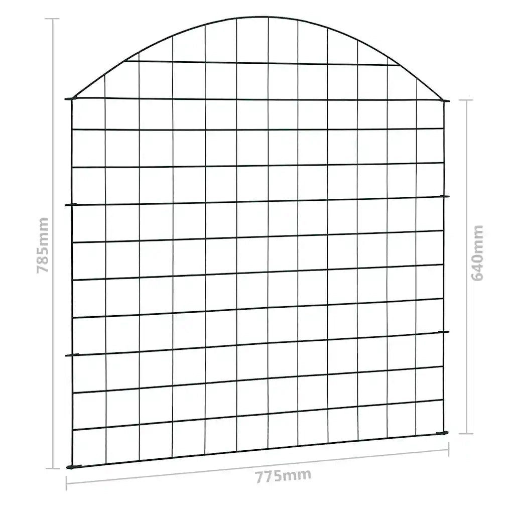 Set Recinzione da Giardino ad Arco 77,5x78,5 cm Verde 146103