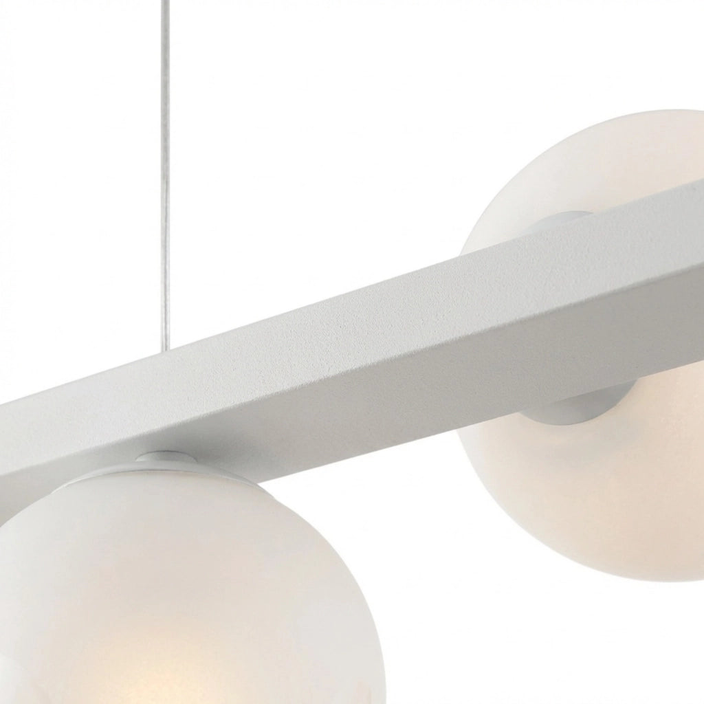 Lampadario Contemporaneo Adrian Metallo Bianco Cromo 6 Luci E14