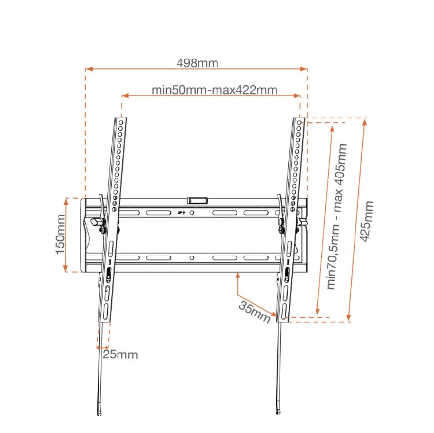 SUPPORTO MURO INCLINA.15GRADI
