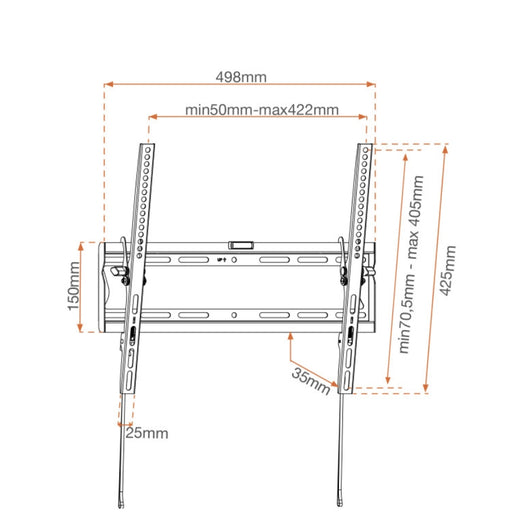 SUPPORTO MURO INCLINA.15GRADI