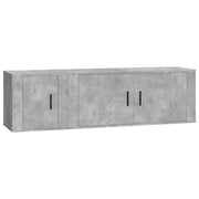 Set di mobili da 2 pezzi comprensivo di armadio credenza mobile TV televisore per soggiorno camera da letto salotto legno ingegnerizzato grigio 02_0024382