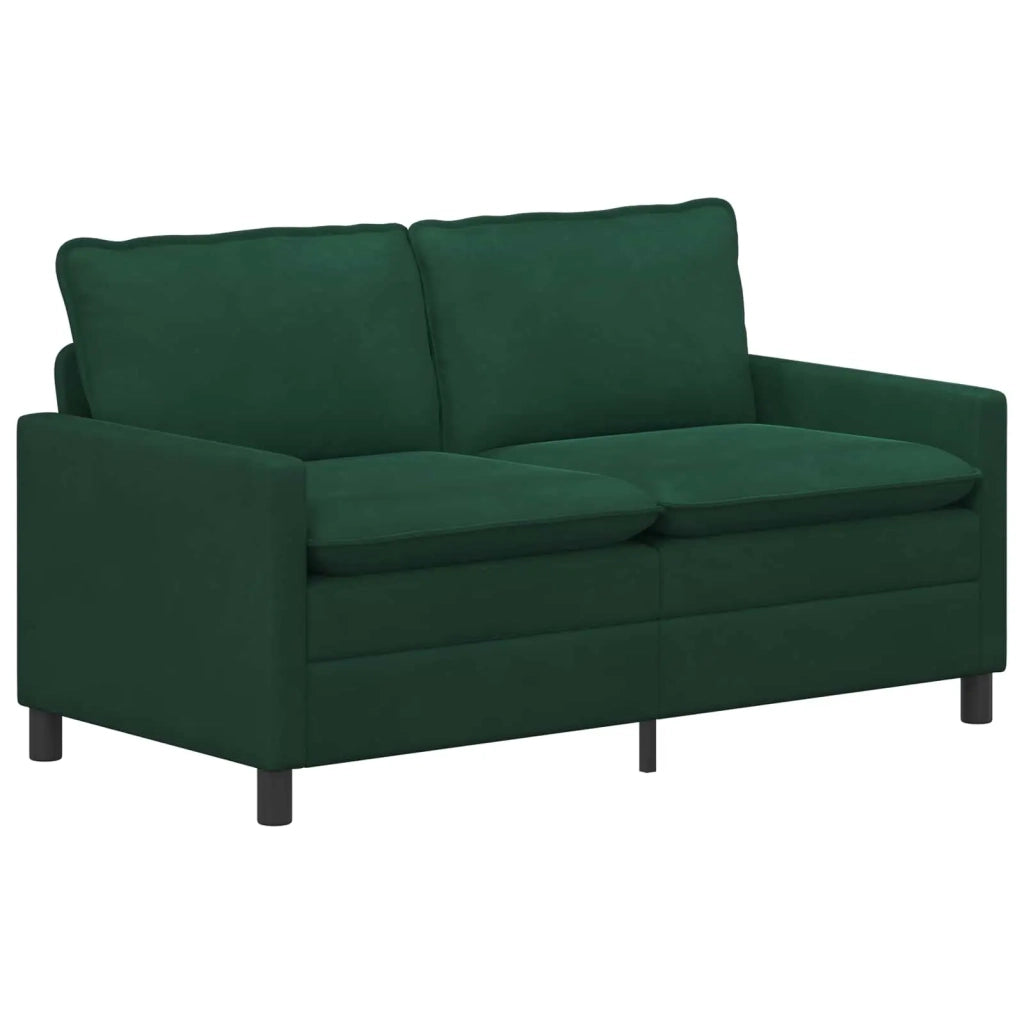 Set di divani 2 pcs Verde Scuro Velluto