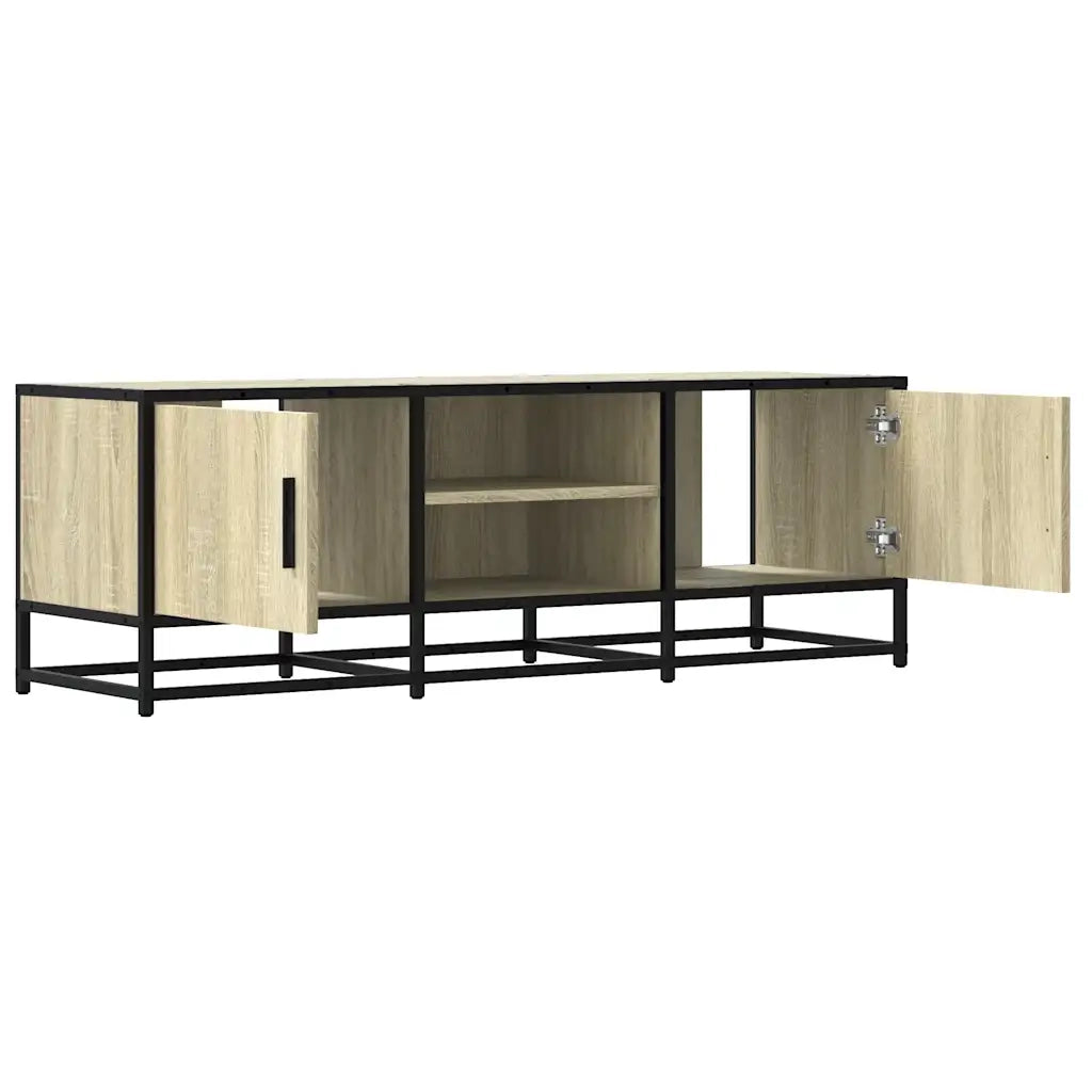 Mobile TV Rovere Sonoma 120x35x41cm Legno Multistrato e Metallo 848840