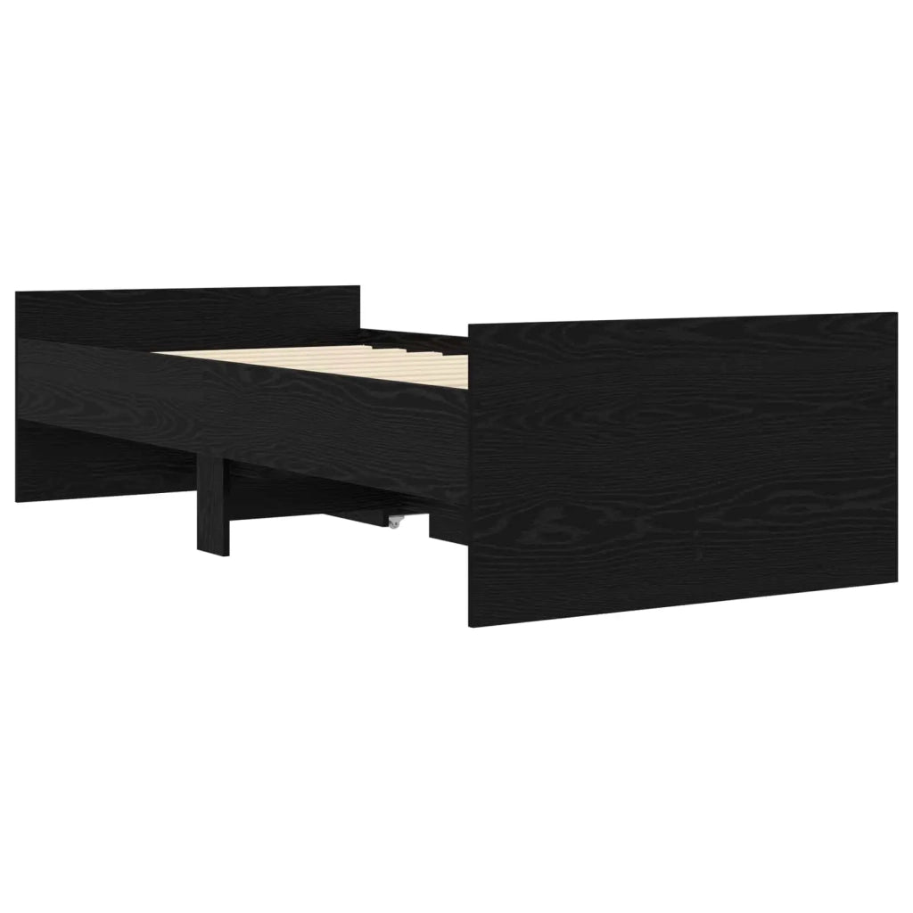 Telaio del letto con storage Rovere Nero 80 x 200 cm 3429627