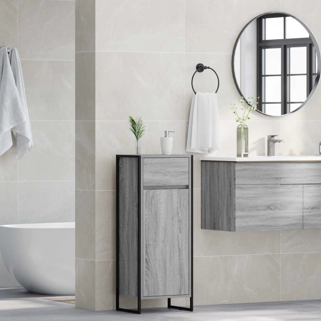 Mobile da Bagno con cassetto Grigio Sonoma 40 x 30 x 100 cm