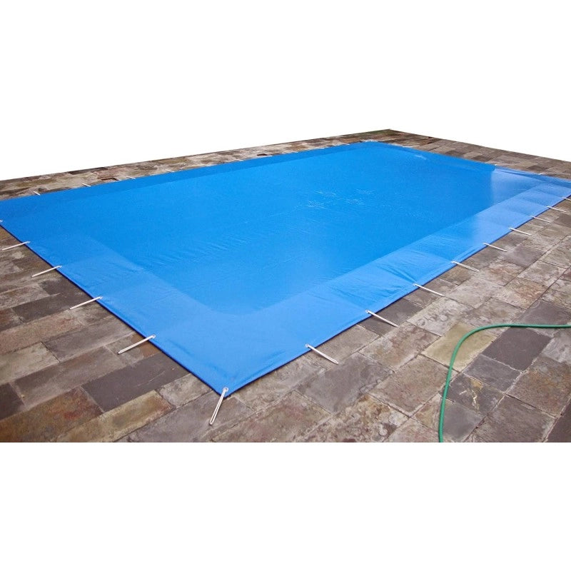 Telo Copertura Piscina 3x5m in PVC 600 gr/mq Verde - Protezione Invernale Antifoglie, Occhielli 25cm Sicurezza Bambini & Antiraggi UV
