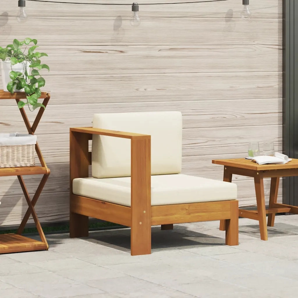 Divano Centrale con 1 Bracciolo Bianco Crema Massello d'Acacia 310640