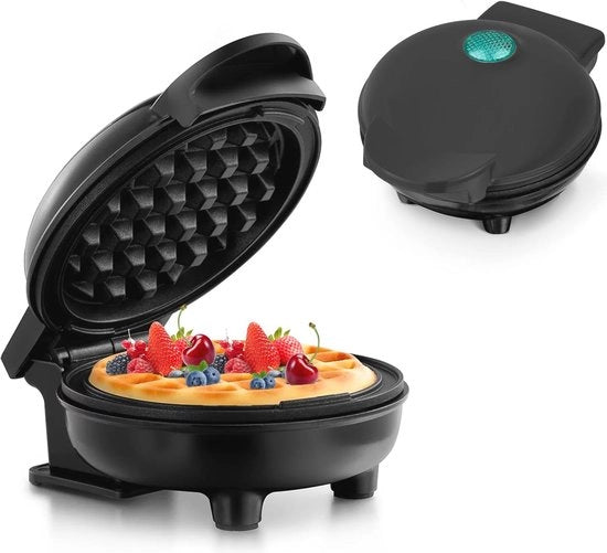 Waffeliera Mini per Wafel Classica - Design Retro per Feste di Compleanno e Familiari - Superficie Antiscivolo