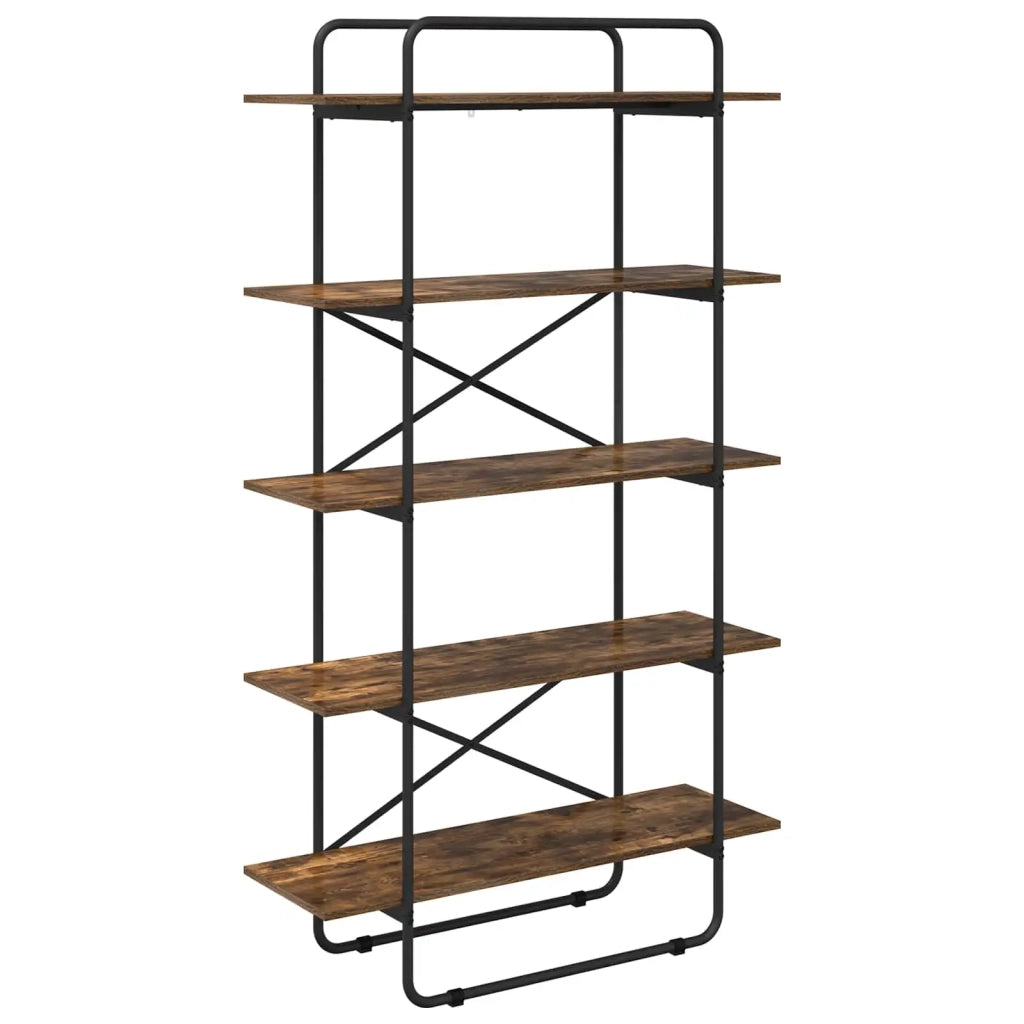 Libreria 5 livelli 100 x 35 x 175,5 cm PB Rovere Fumo 8007782