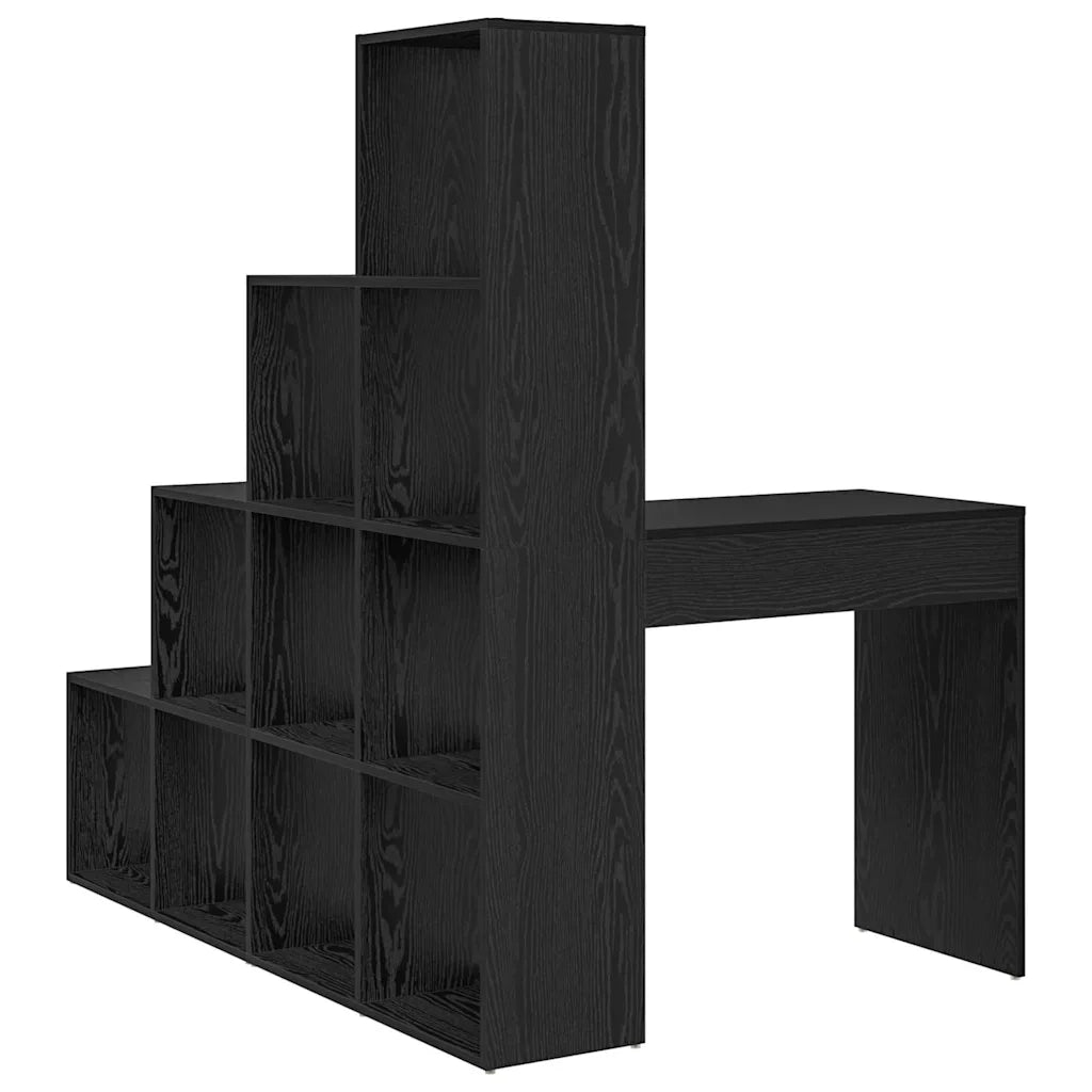 vidaXL Scrivania ad angolo Rovere nero 101,5 x 149,5 x 149,5 cm