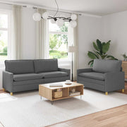 Set di divani 2 pz Grigio Scuro Tessuto 3417120