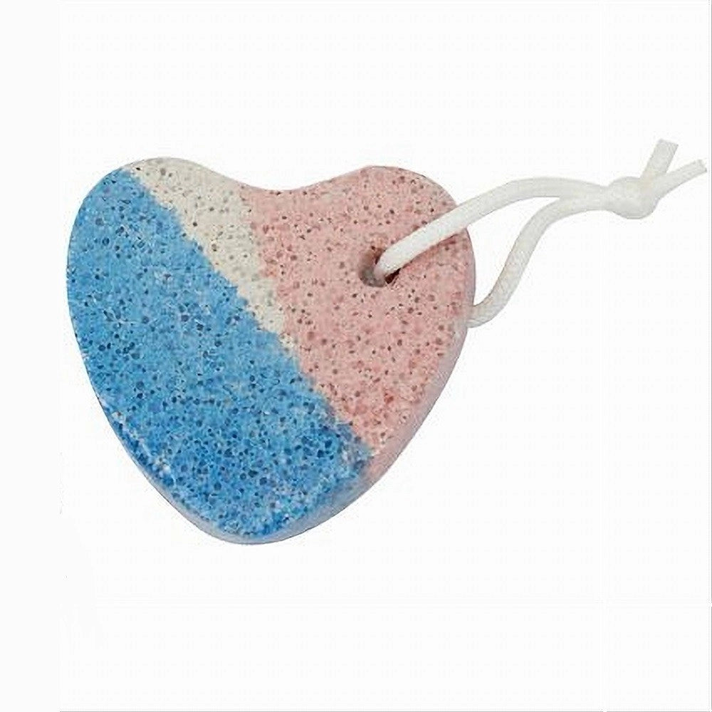 Trade Shop - Set 5 Pz Pietra Pomice Colorata Naturale Cura Piedi Calli Chiropodia Cuore 79291 -