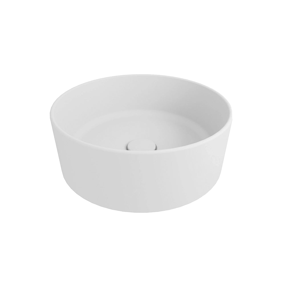 Lavabo da appoggio tondo 37,5x37,5x13,5 bianco opaco | Tirreno