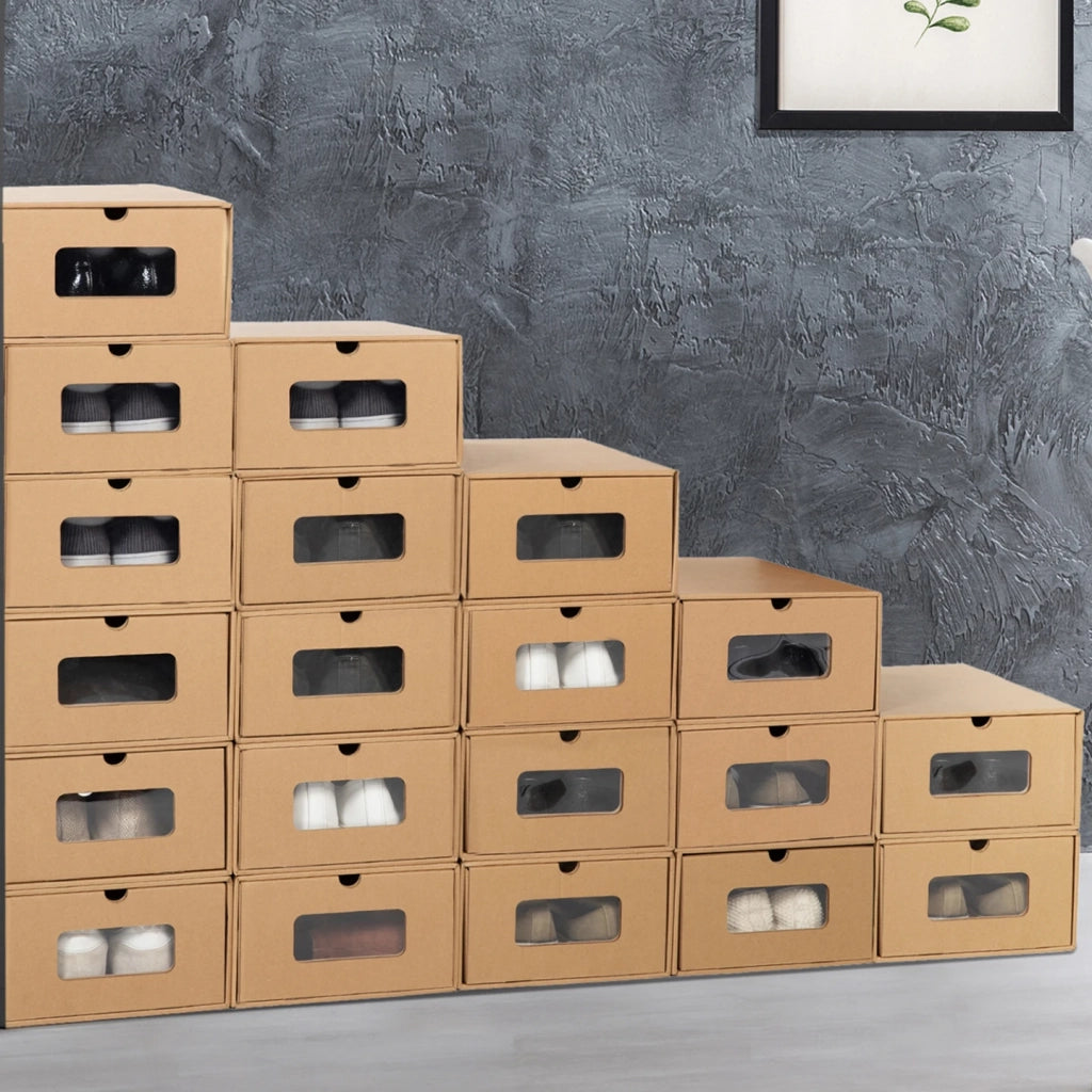 IDMarket - Set di 20 scatole per scarpe con cassetto in cartone