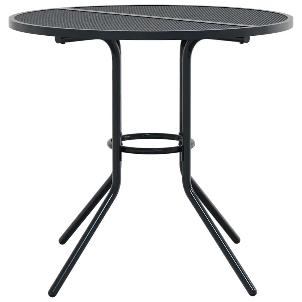 vidaXL Set Sedie Giardino Impilabili 5pz Antracite Acciaio Verniciato