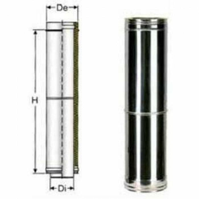 Inox doppia parete elemento tele scopico d.500 b08x9tvl