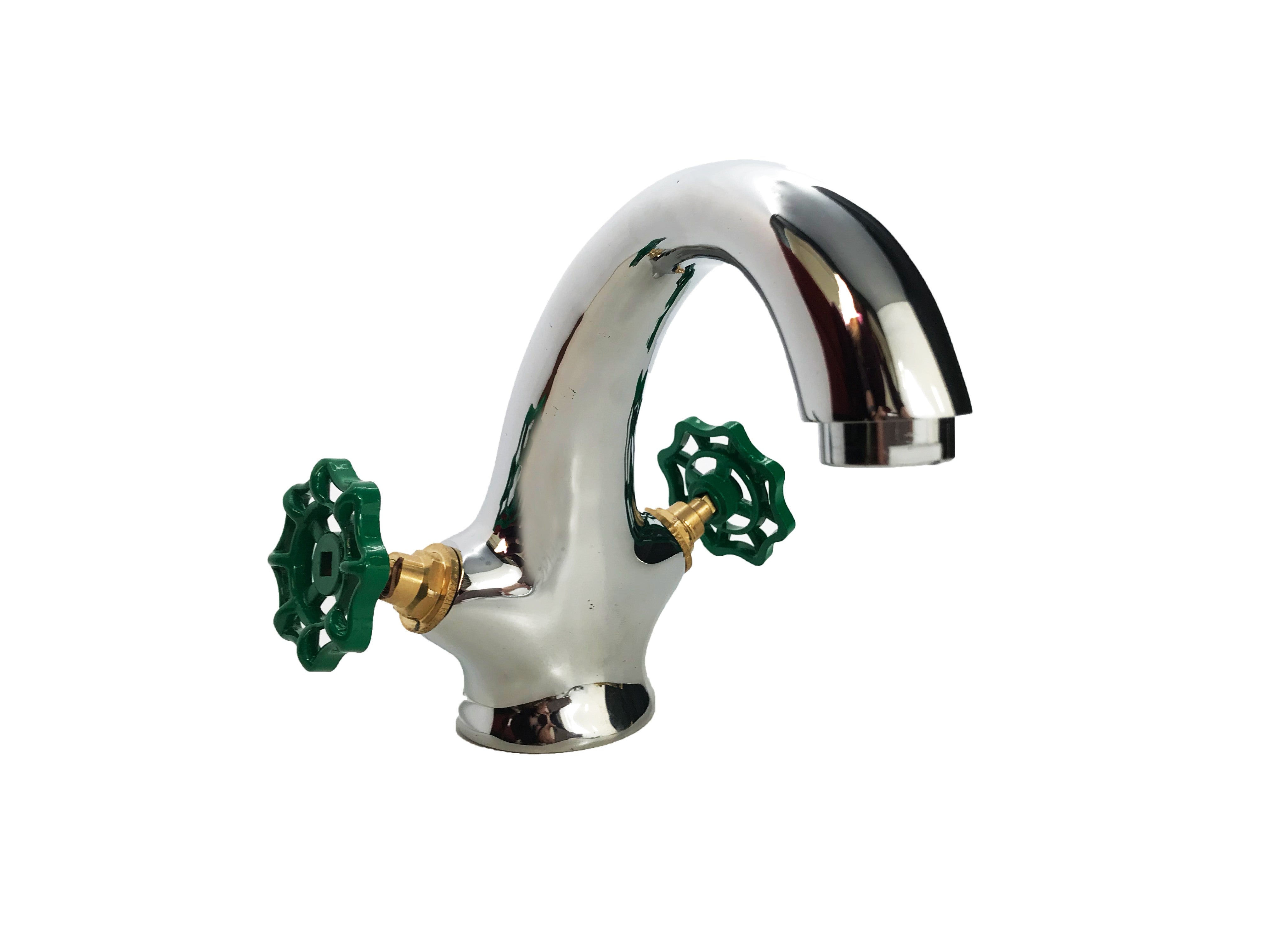 Rubinetto bagno Lavabo Maniglie Verdi Industrial, Stile Industrial