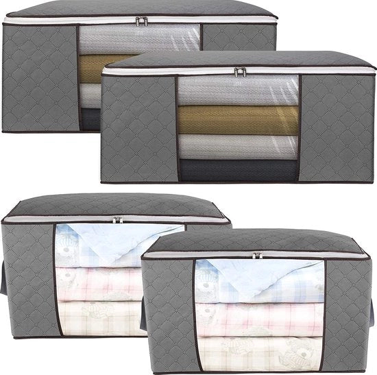 Borsa di Stoccaggio – Abbigliamento Borsa di Stoccaggio – Inverno Estate Abbigliamento da Conservare – Borsa di Stoccaggio – Con Cerniera a Ritorno – Sostenibile