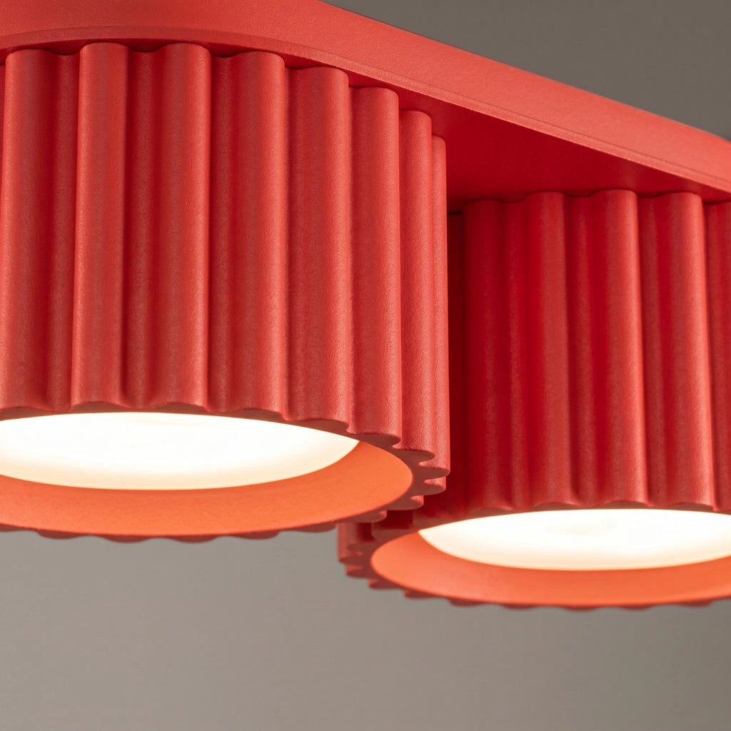 Plafoniera AURA 2 rosso Gx53