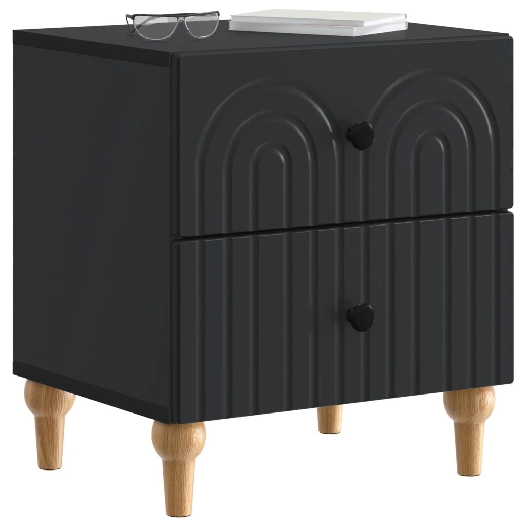 Armadio da Notte con cassetto 2 pcs Nero 43 x 34,5 x 48 cm 894068