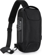 Borsa a tracolla - Borsa da Sling - Borsa a Mano - Anti Furto & Impermeabile - Con USB - Borse a Tracolla - Uomo - Donna - Nero - Borsa a Tracolla Uomo - Borsa Stile e Pratica - Borsa a Tracolla per Uso Giornaliero, Escursioni, Viaggi & Festival