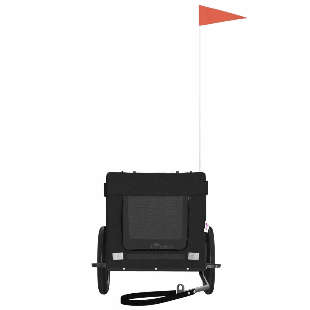 Rimorchio da Bici per Animali Nero Oxford e Ferro CFW8461953