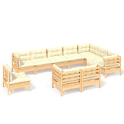 Set di mobili da giardino mobili da esterno 10 pezzi con cuscini color crema legno di pino massiccio 02_0015020