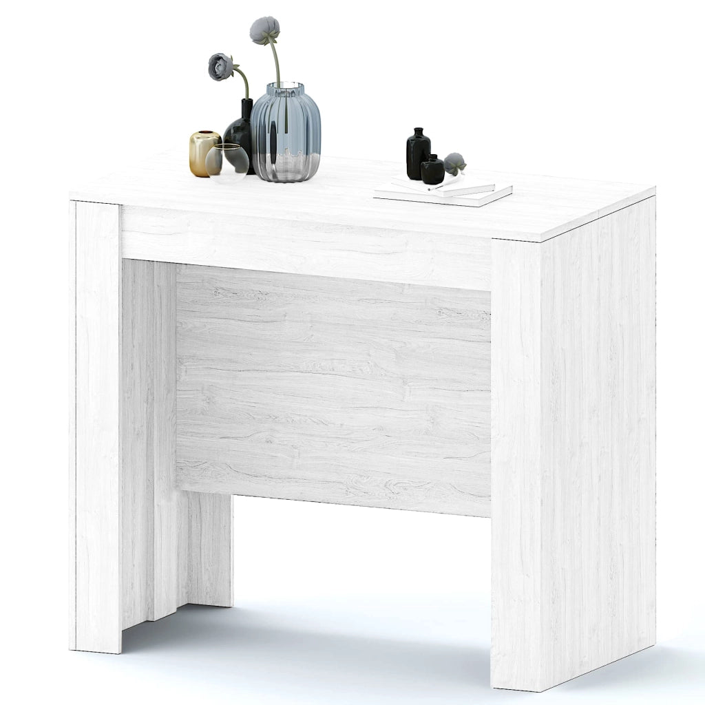 Tavolo Consolle Allungabile Oslo Plus Fino A 3 Metri, Tavolo 14 Posti Salvaspazio Multiposizione, Design Moderno Ed Elegante, Consolle Per Casa E Ufficio, 78 x 51 x 90 cm, Colore Bianco Frassino