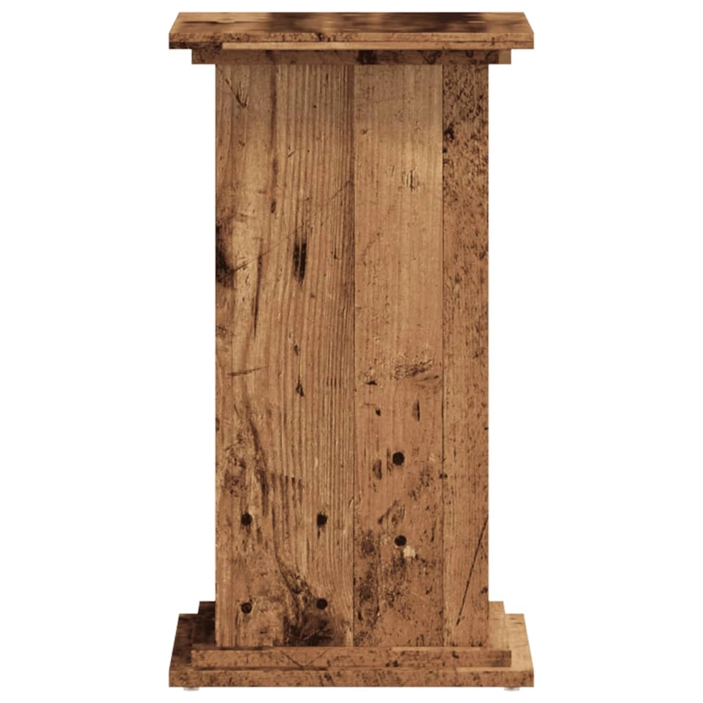 Portavasi mobiletto per fiori legno invecchiato 33 x 33 x 60 cm legno ingegnerizzato marrone 02_0045187