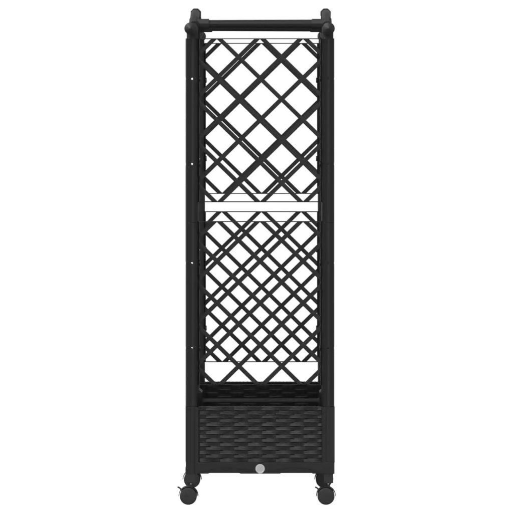 Letto Rialzato con Griglia e Tetto Nero 124 x 40 x 129 cm PP 3423010