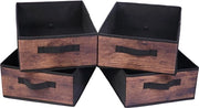 Cassetto Opportuno, pieghevole, contenitori di archiviazione per camera da letto e soggiorno, beige (4 pezzi, 39 x 30 x 14 cm)