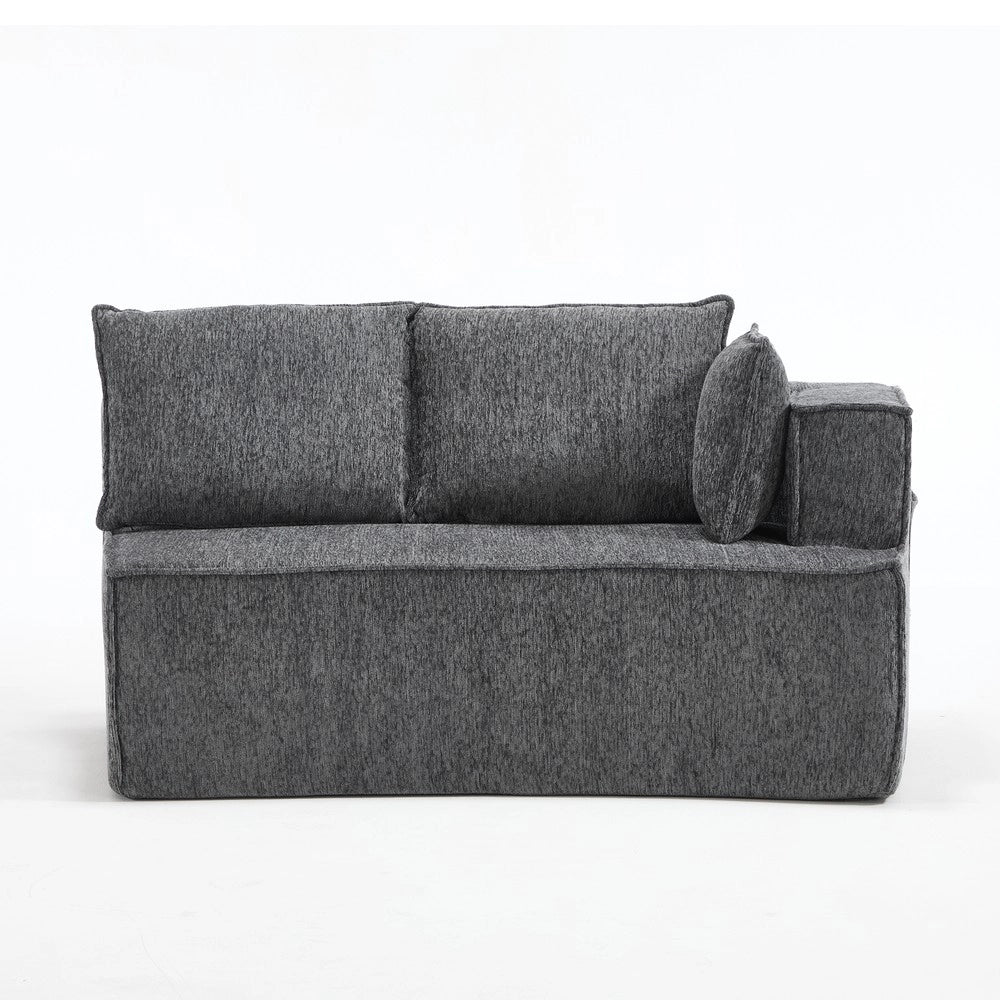 Divano 2 posti ¨C Minimal ¨C grigio scuro velluto imbottito