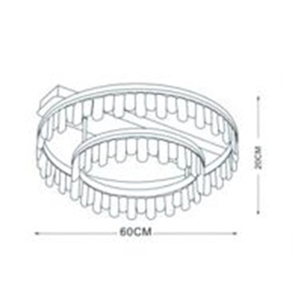 Trade Shop - Plafoniera Lampadario Da Soffitto Led Dorata 72 W 3 Colorazioni Di Luce Pn-30-3c -