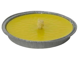 CITRONELLA GRANDE IN CIOTOLA DI ALLUMINIO- - ø cm.16x2h. - 36 pezzi LAPILLO