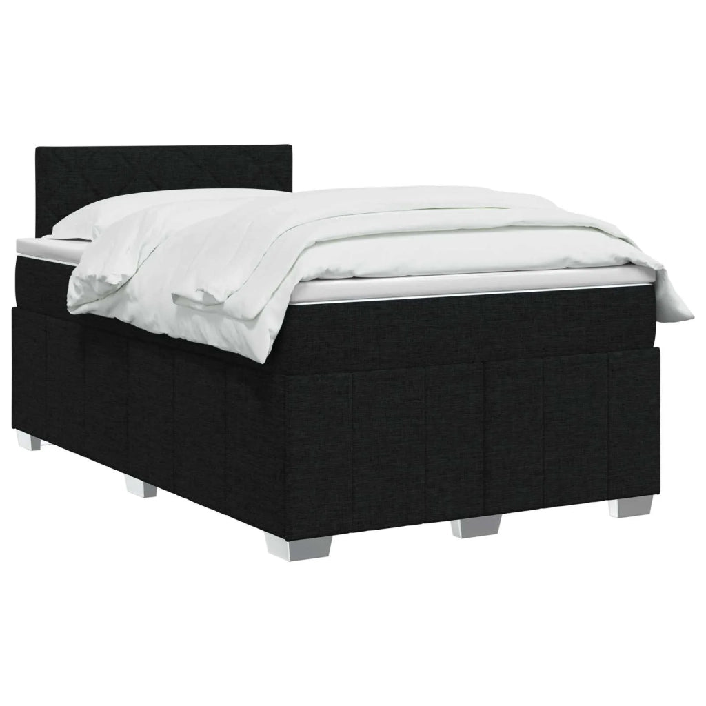 Letto box spring con materasso Nero 120 x 190 cm Tessuto 3451173