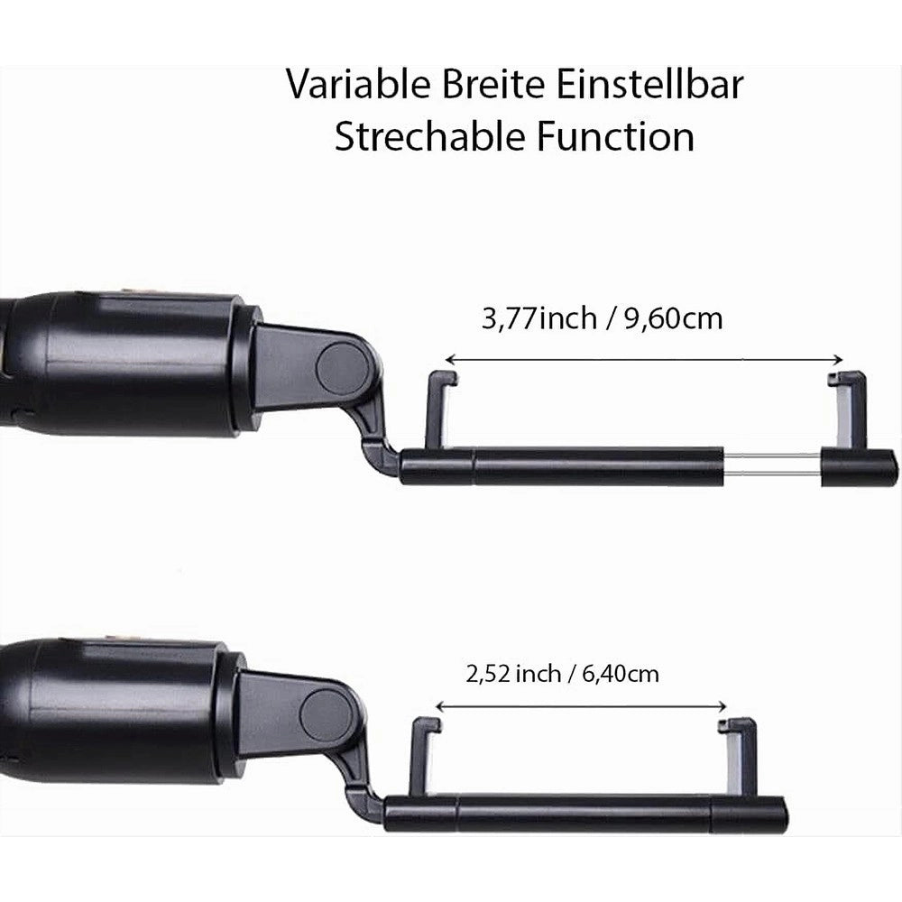 Trade Shop - Treppiede 3in1 Selfie Stick Bluetooth Asta Estensibile Con Telecomando Portatile -