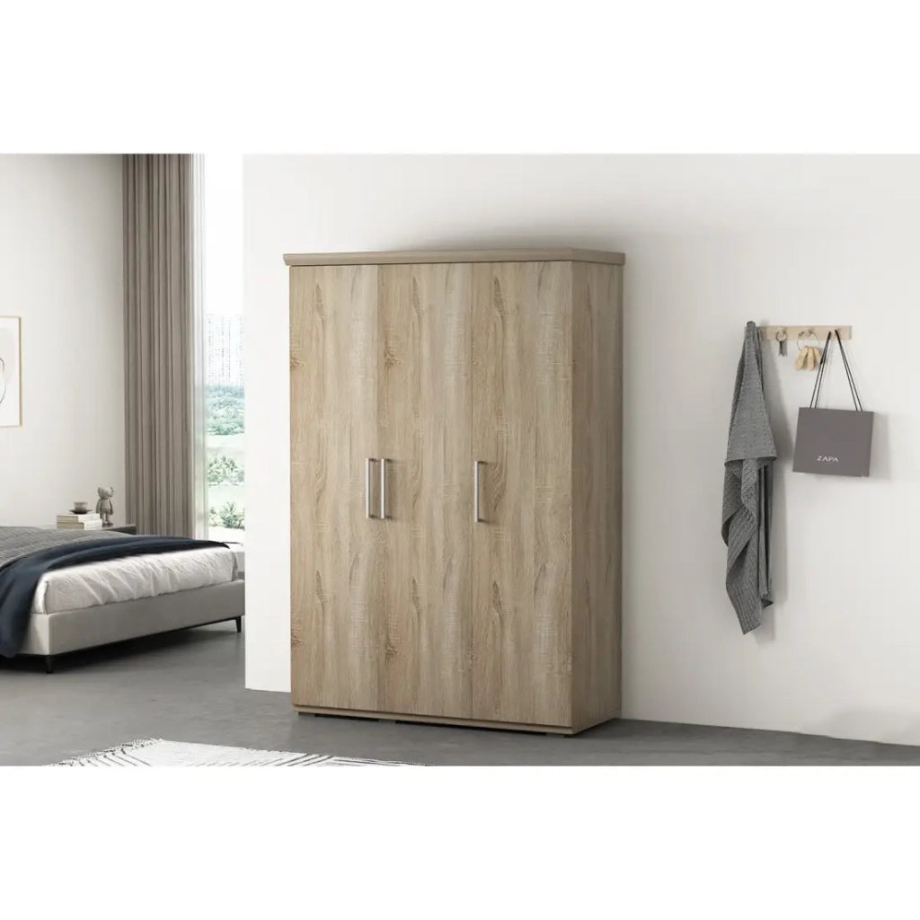 Armadio 3 porte con guardaroba TOM - Rovere Sonoma
